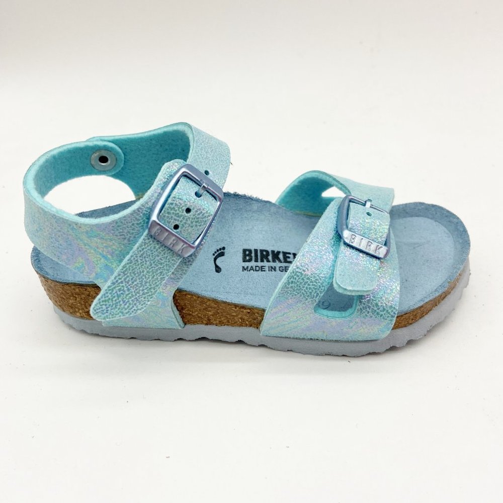 Birkenstock Rios Kids Reflection Blue Strappy Sandals Narrow Fit